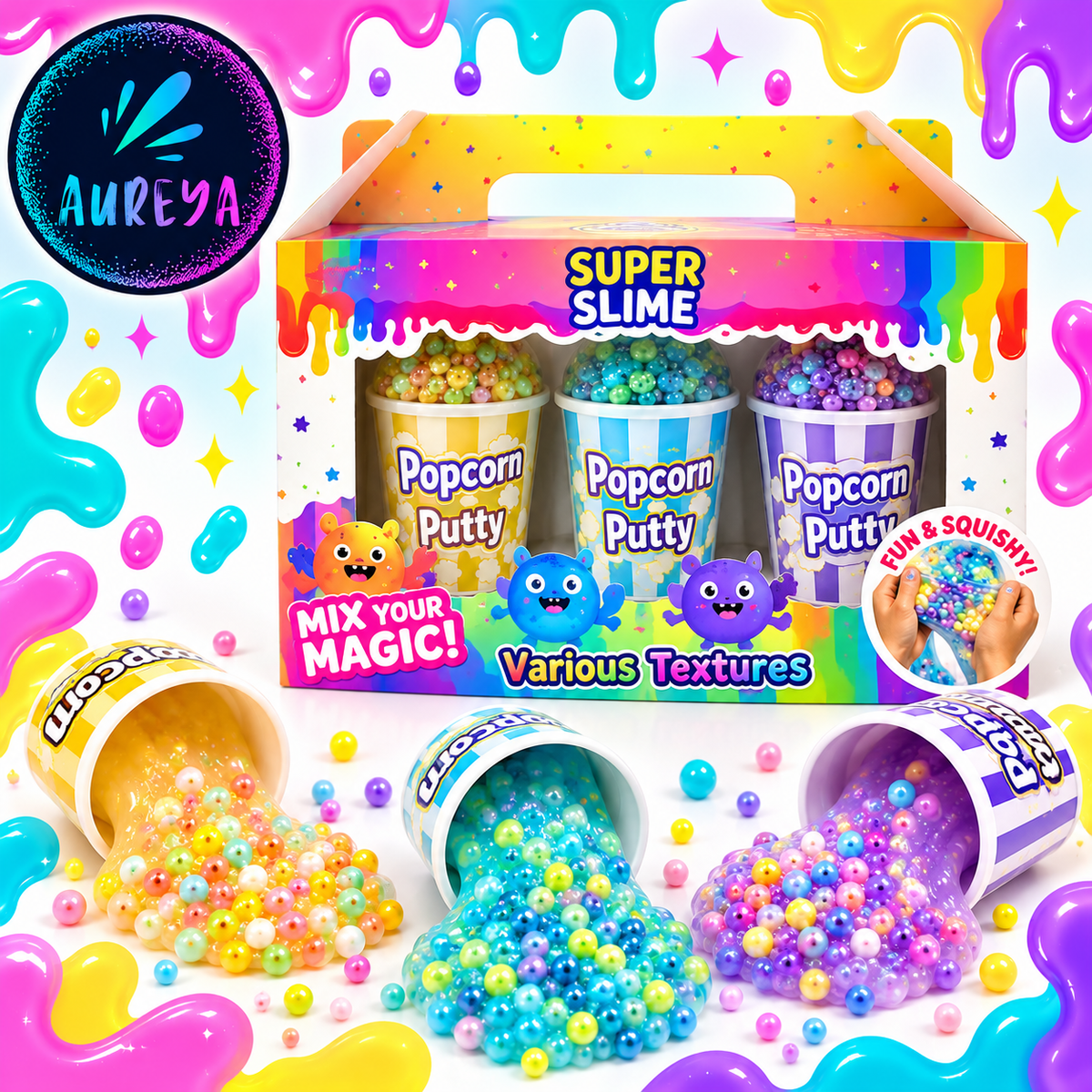 Slime – Popcorn Putty (3-Pack)
