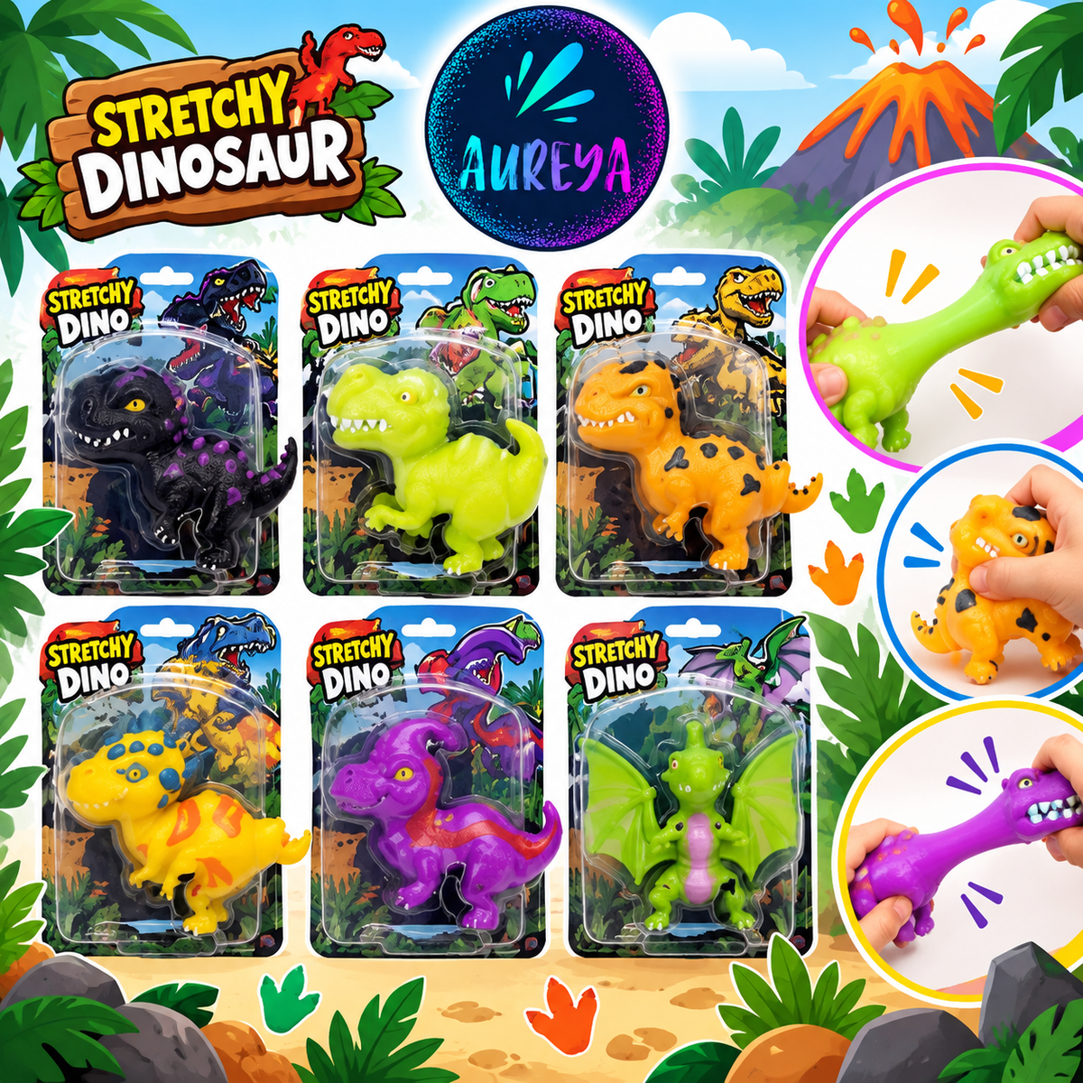 Stretchy Dinosaur Squishies
