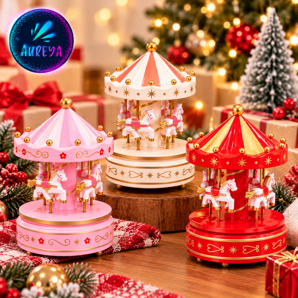 Mini Carousel Music Box