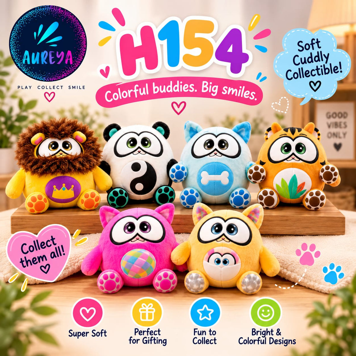Colorful Animal Plushies