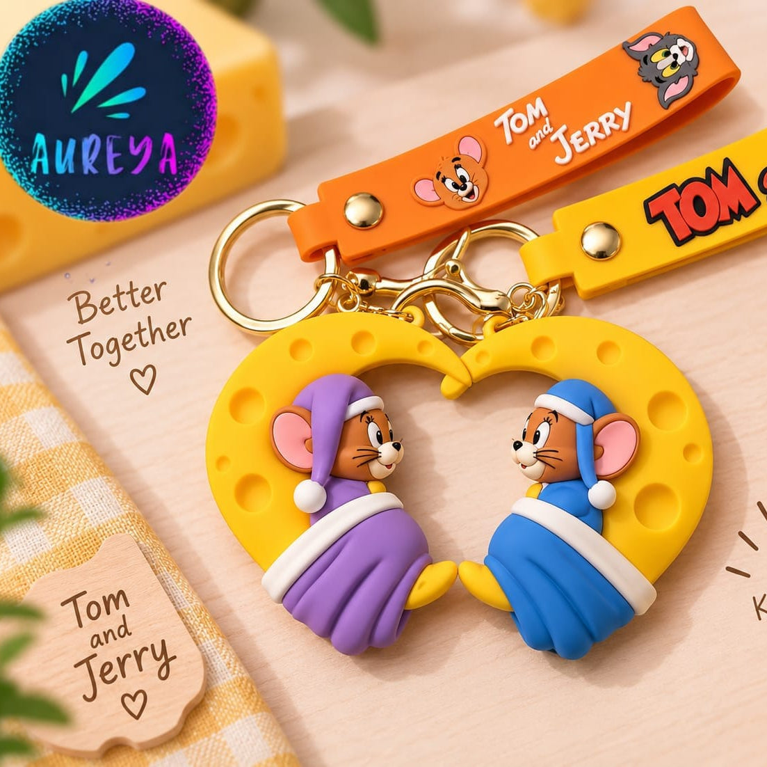 Tom & Jerry Best Friends Keychain