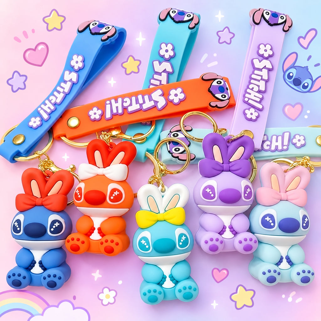 Stitch Angel Keychain