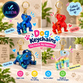 Colorful Dog Keychain