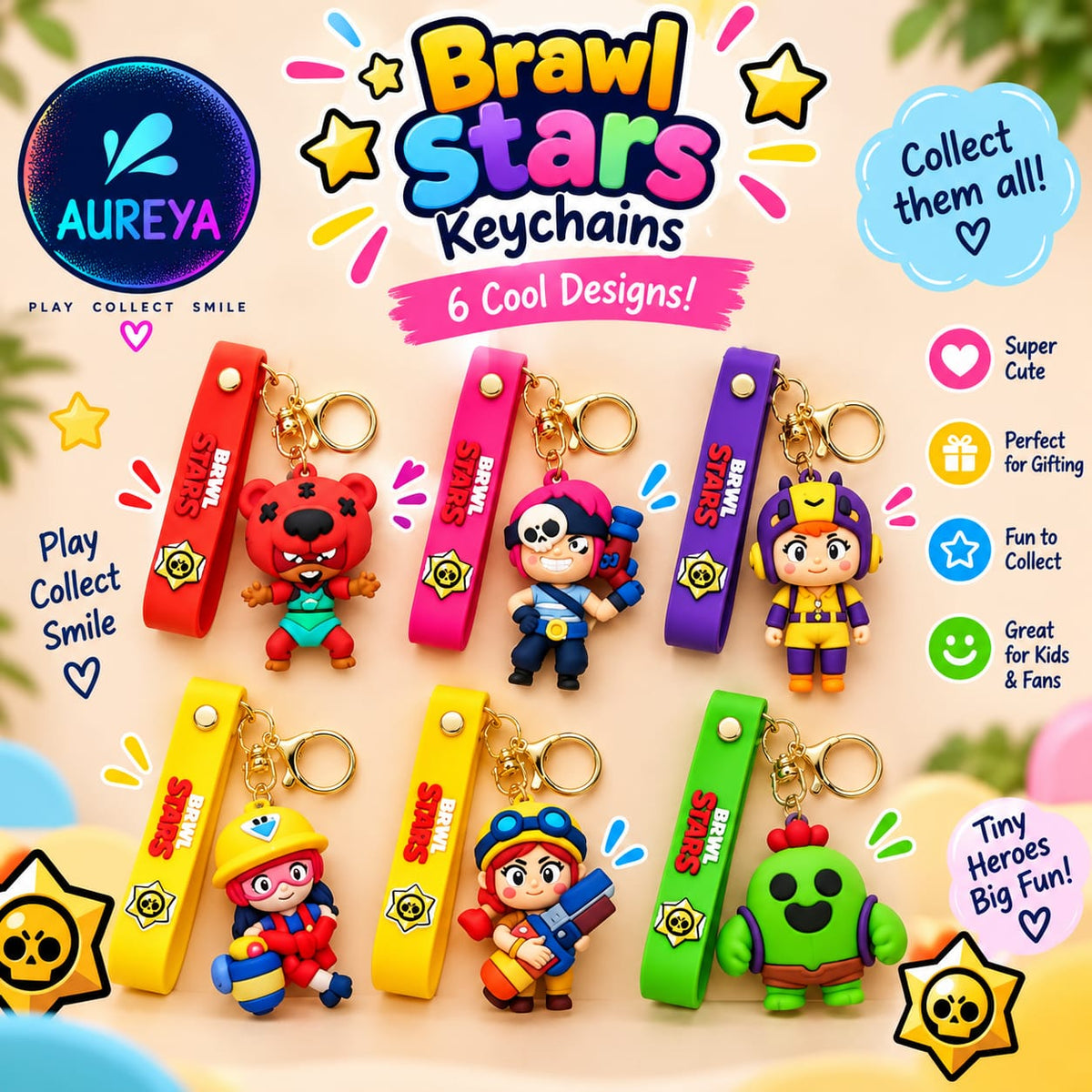 Brawl Stars Character Keychains