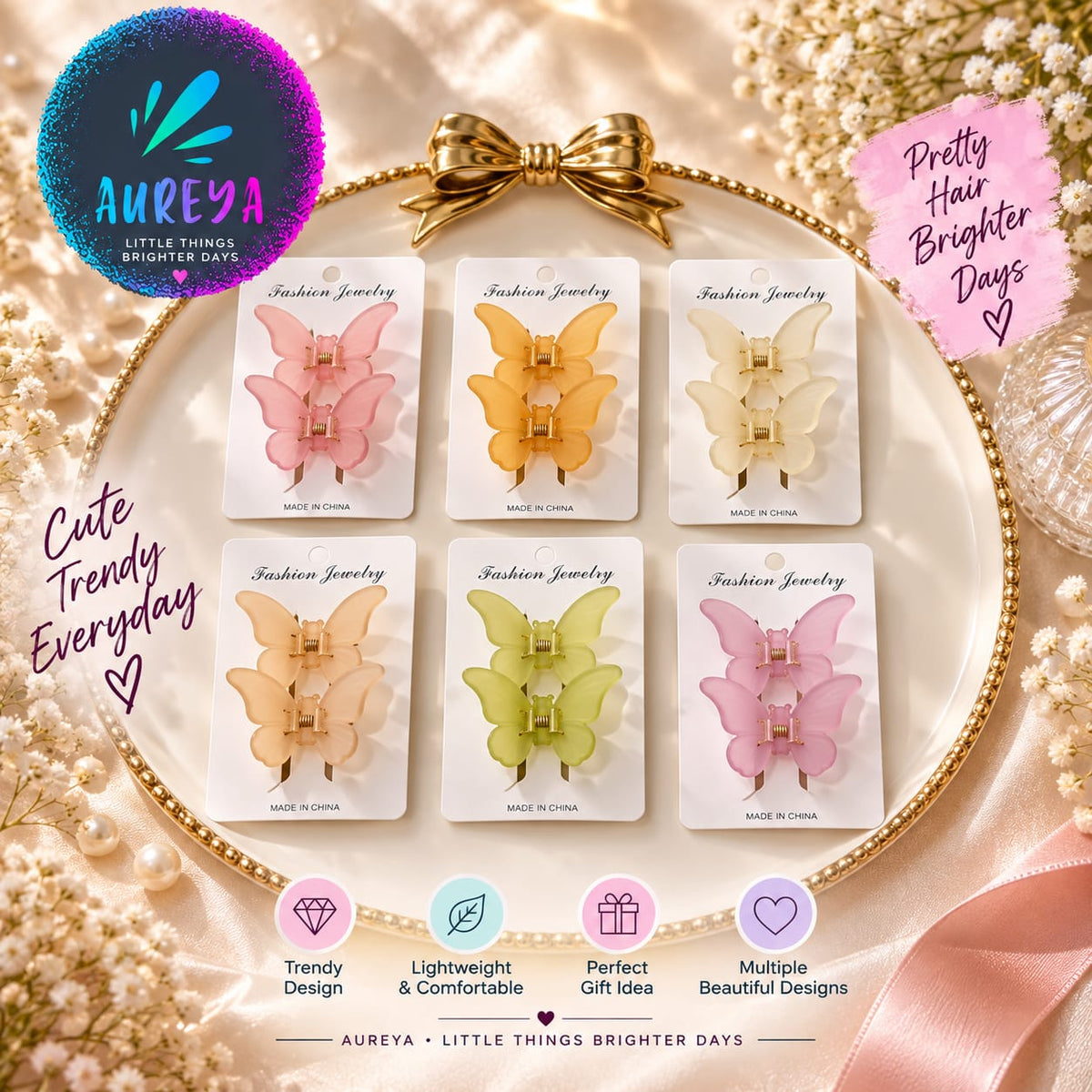 Butterfly Hair Clips