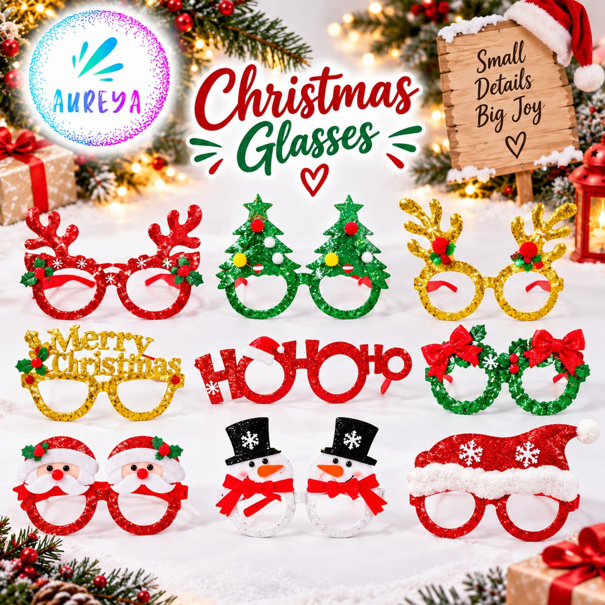 Christmas Fun Glasses
