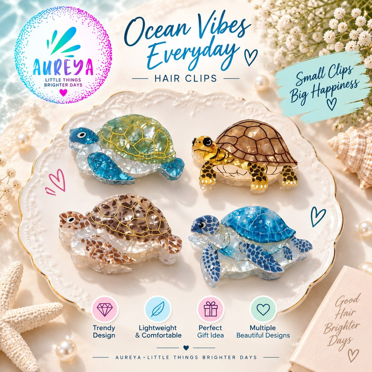Ocean Vibes Hair Clips