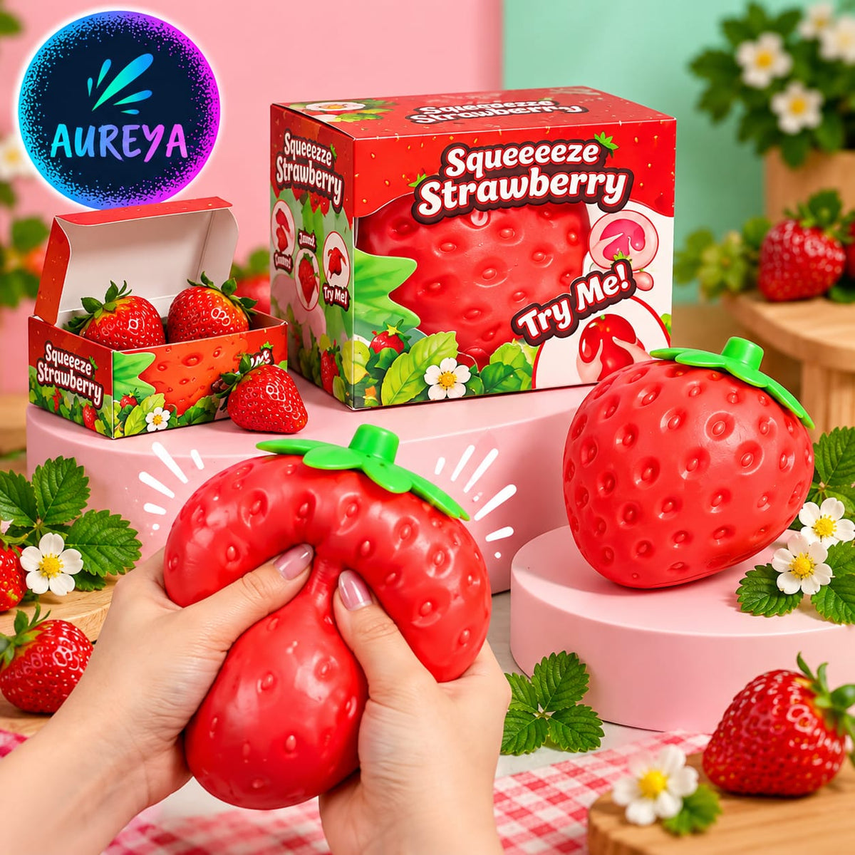 Jumbo Strawberry Squishy