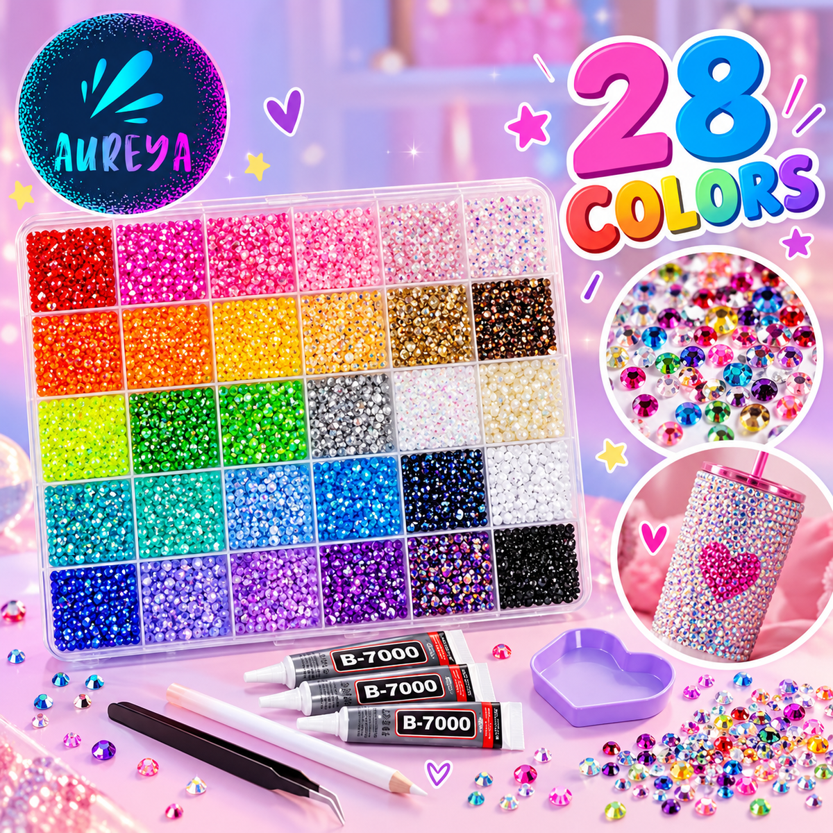 Bedazzling Kit 28 Colors