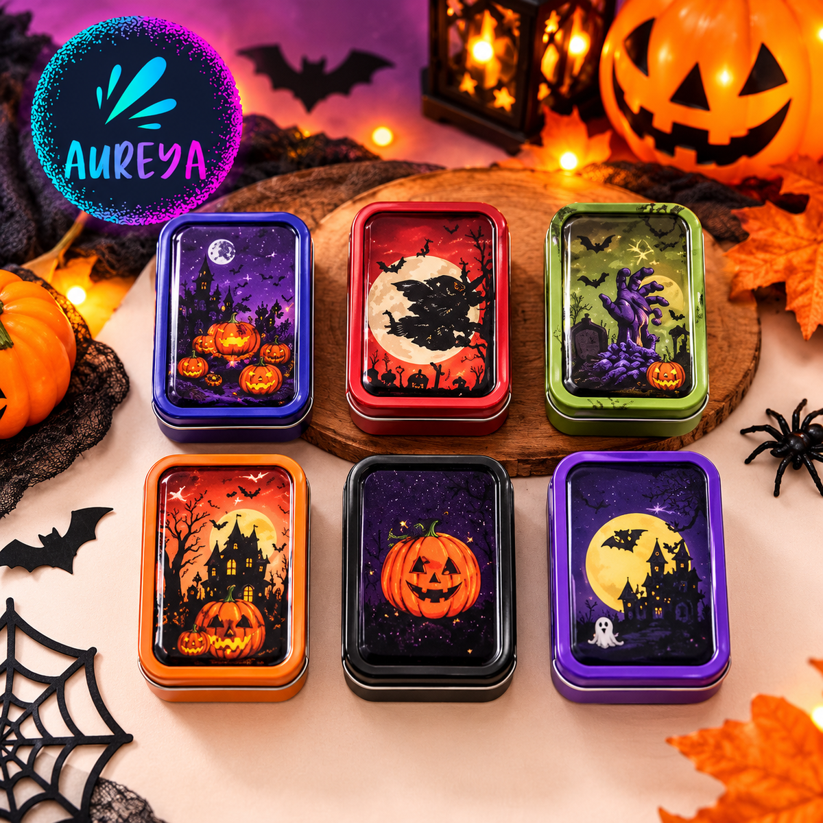 Halloween Metal Tins