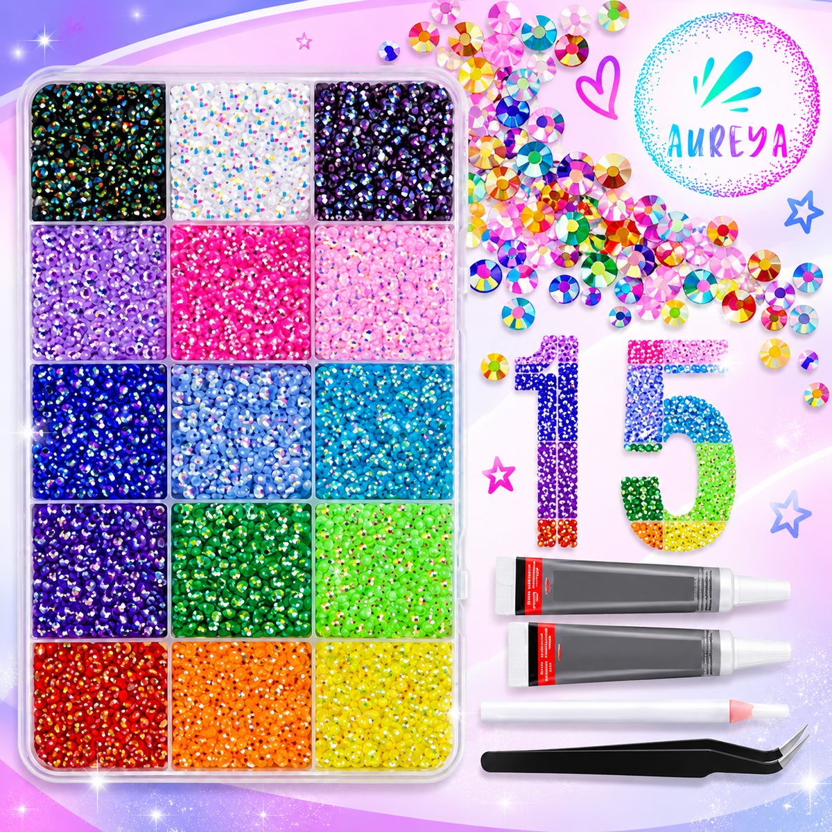 Bedazzling Kit 15 Colors